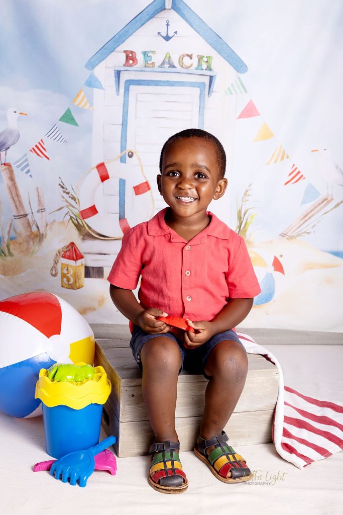 Preschool photo of a boy smiling at their annual school photo day in Sandton