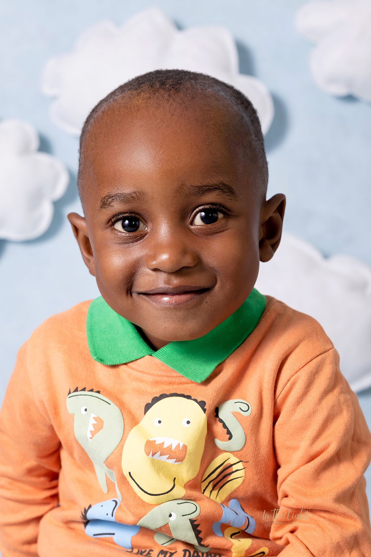 Preschool photo of a boy smiling at their annual school photo day in Garsfontein, Pretoria